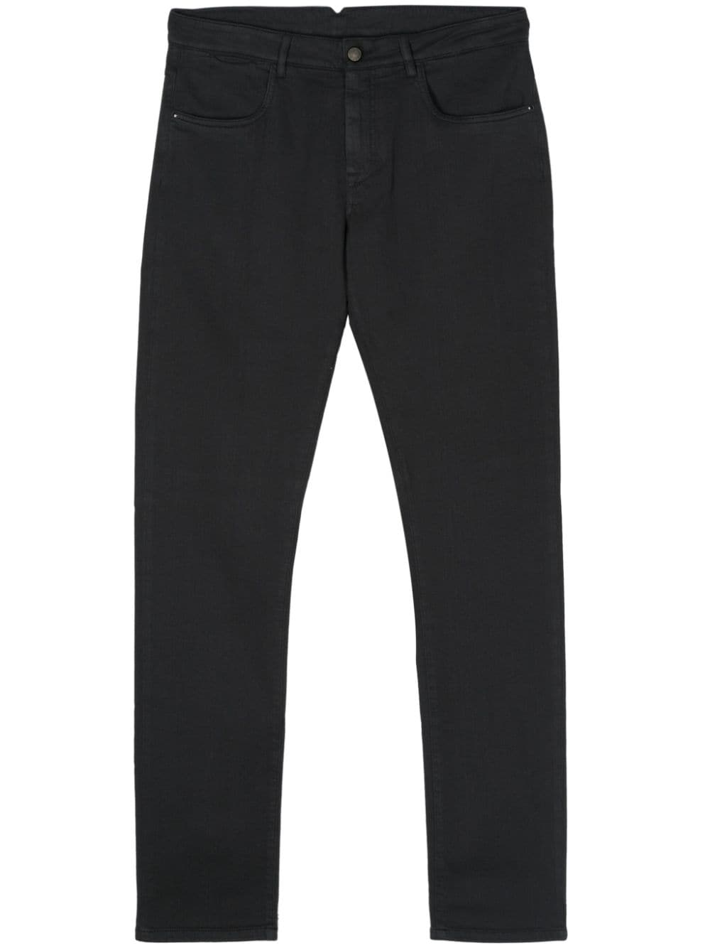 Canali tonal-stitching straight-leg trousers - Blue von Canali