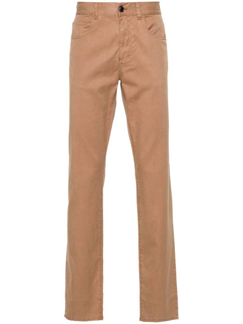 Canali twill lyocell-blend trousers - Neutrals von Canali