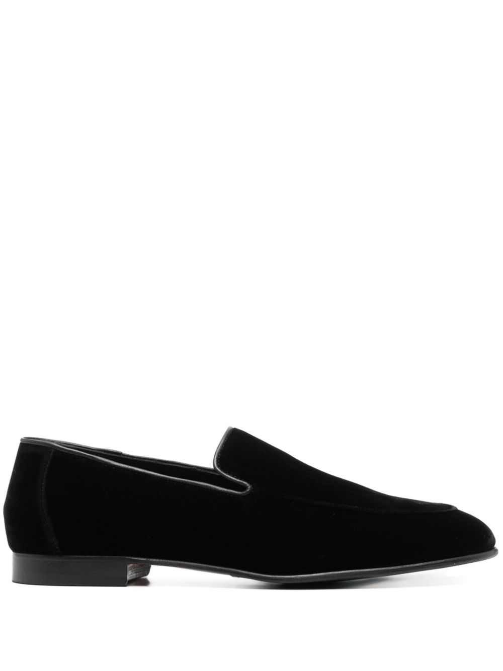 Canali velvet slippers - Black von Canali