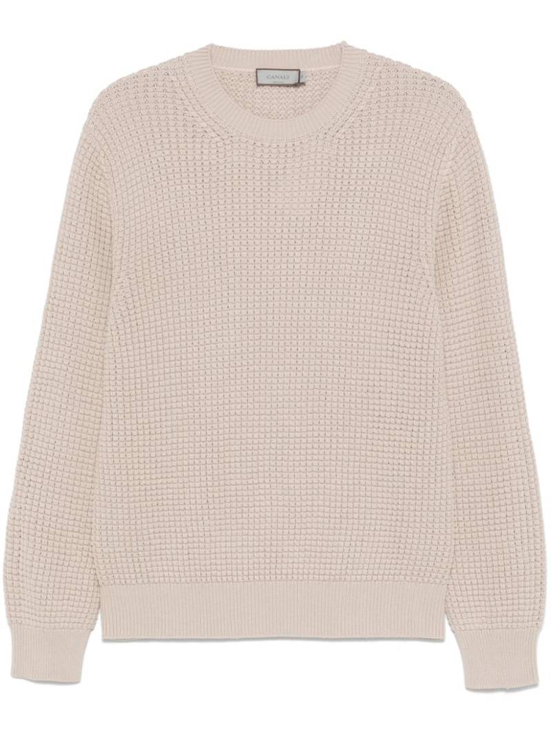 Canali waffle-knit sweater - Neutrals von Canali