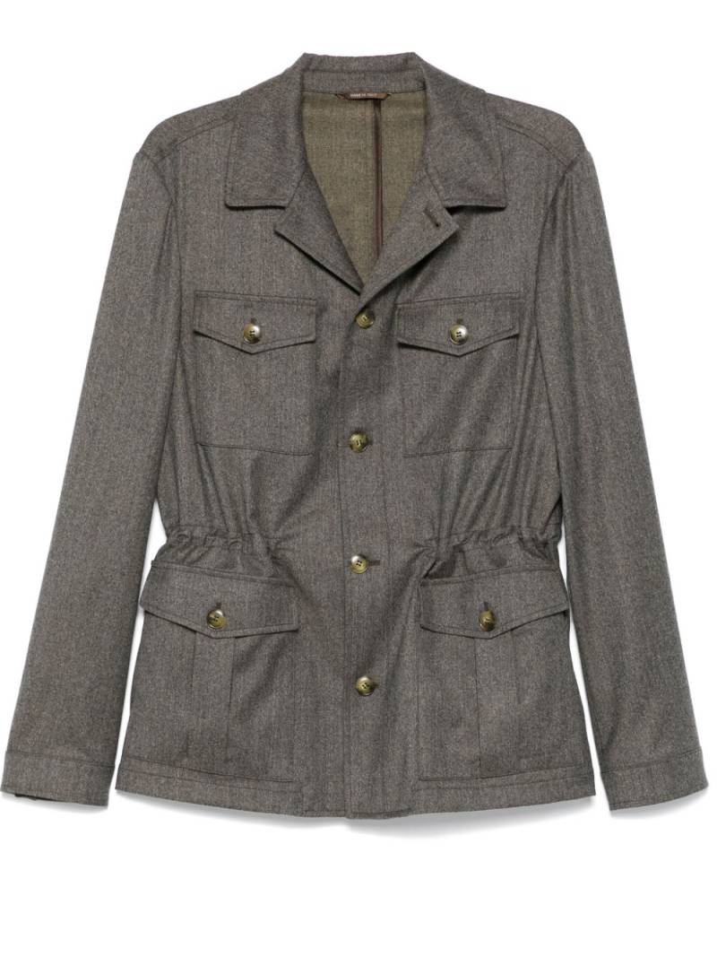 Canali wool shirt jacket - Grey von Canali