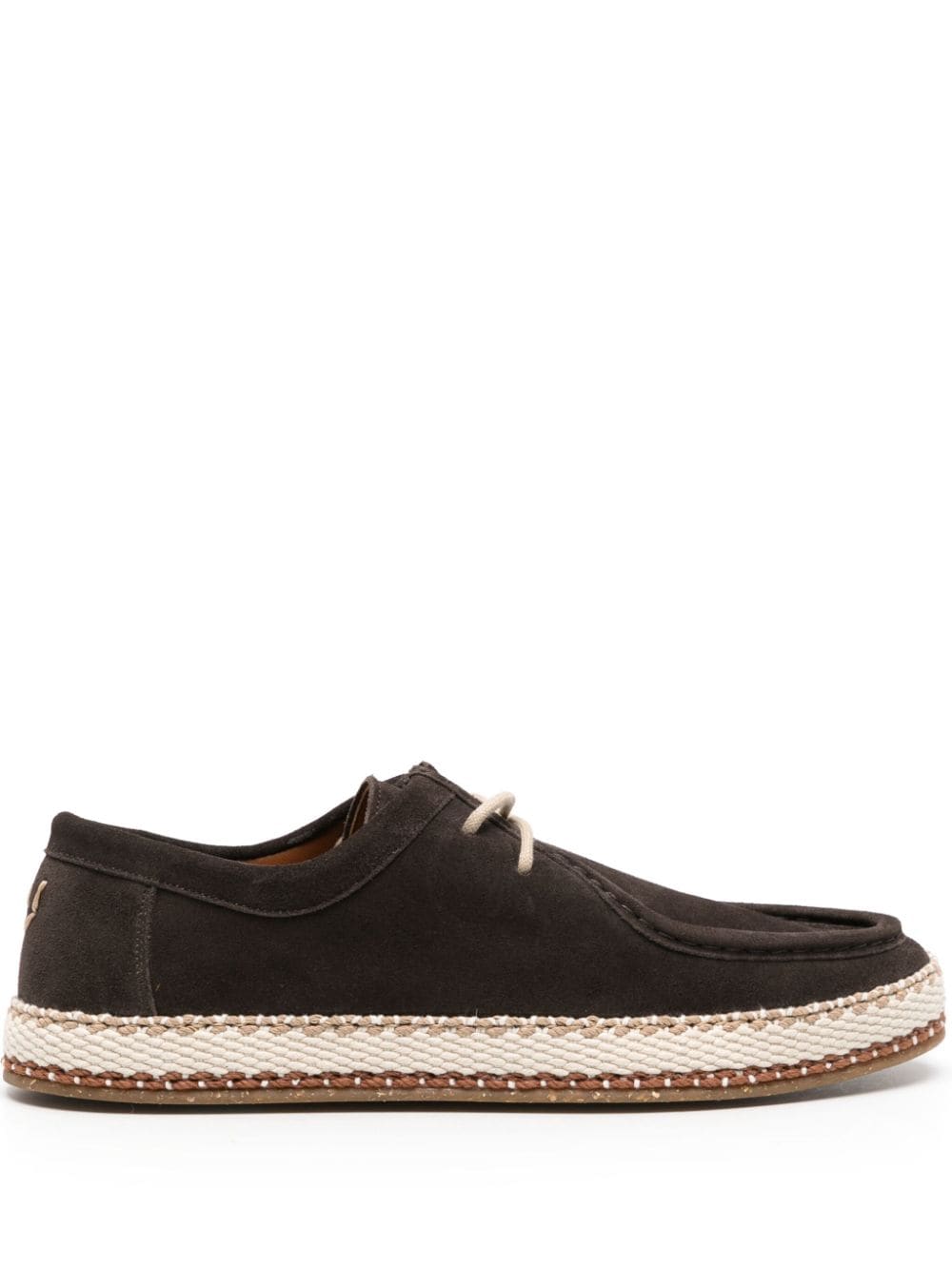 Canali woven-sole suede boat shoes - Brown von Canali