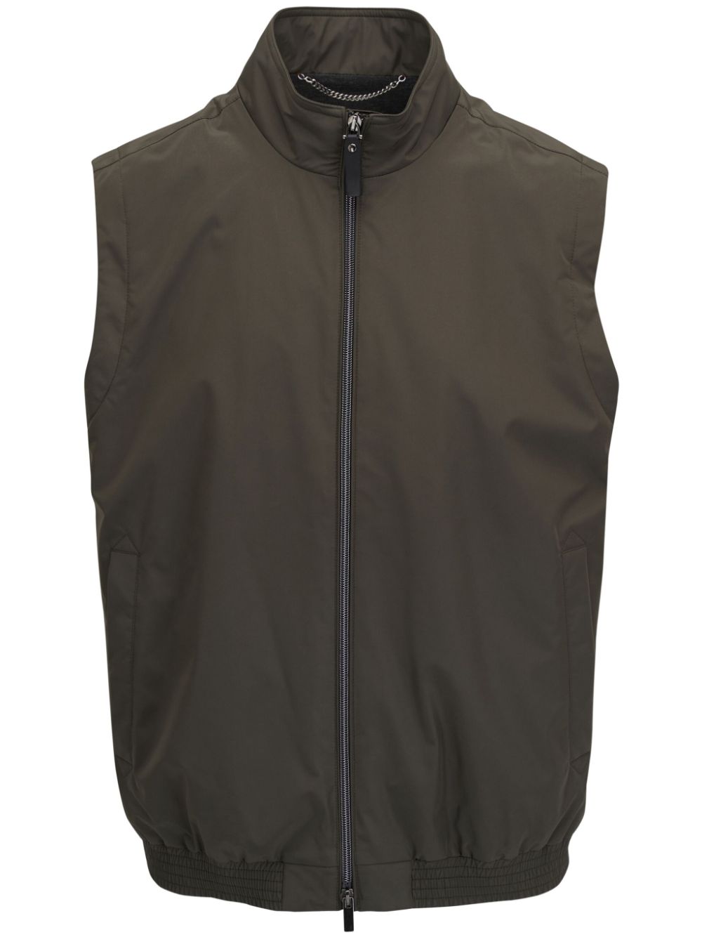 Canali zip-up gilet - Green von Canali