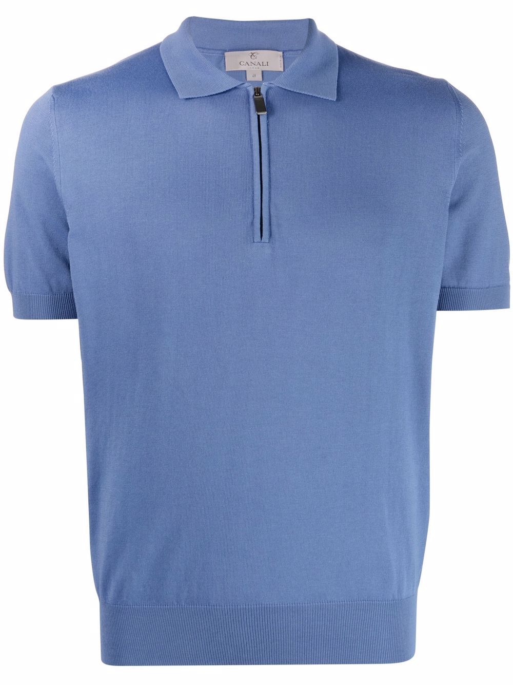 Canali zipped polo shirt - Blue von Canali