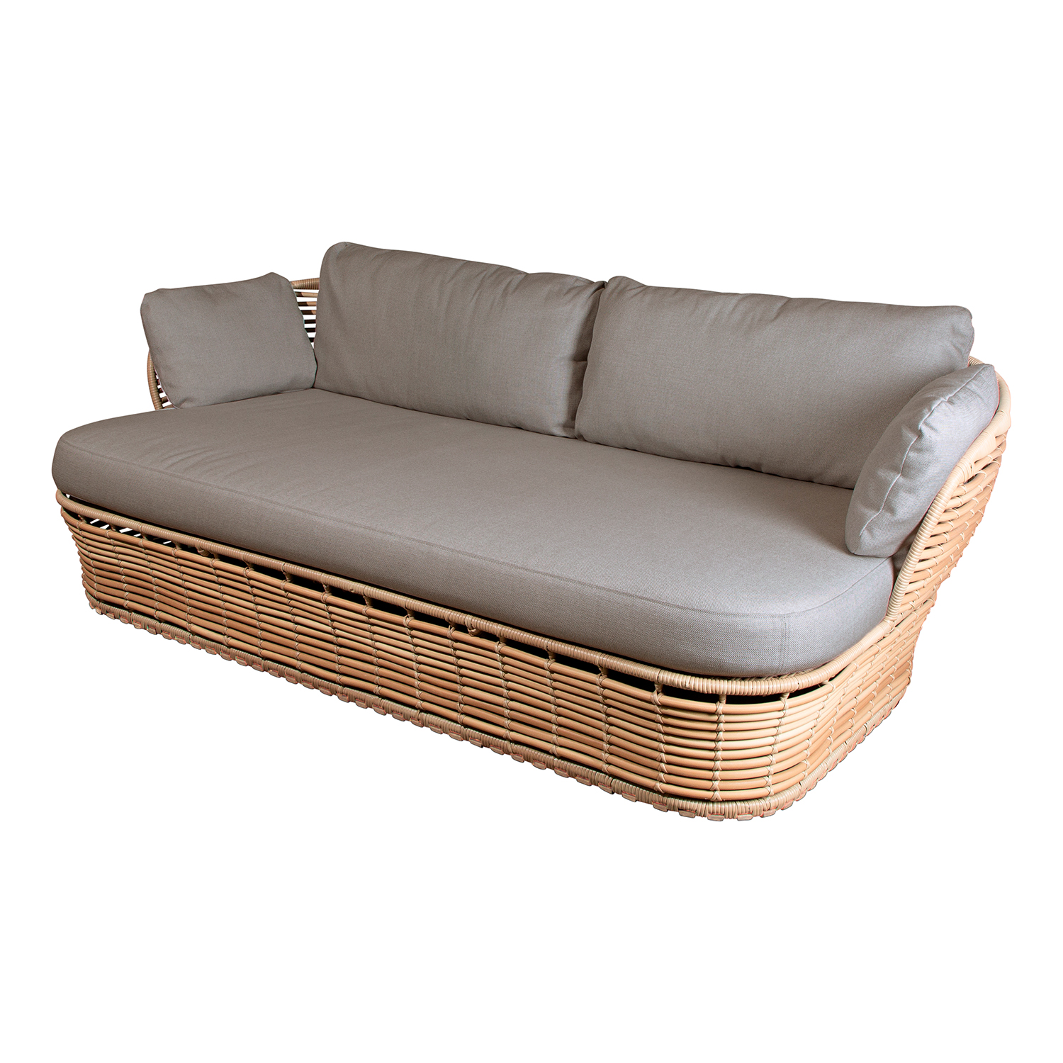 Basket 2er Sofa, Farbe natural/taupe von Cane-line