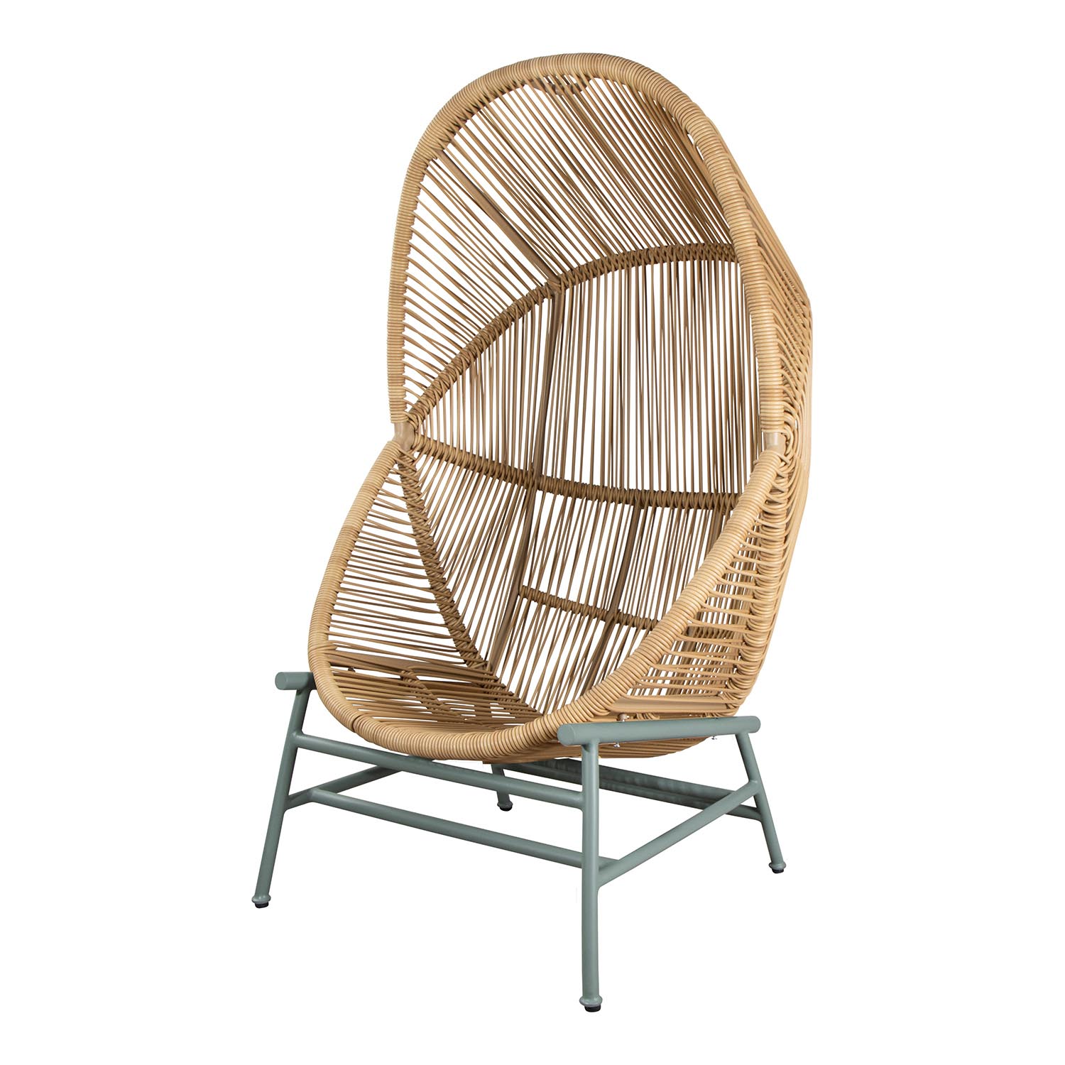 Hive Sessel, Sessel natural, cane-line weave, Gestellfarbe dusty green, aluminium von Cane-line