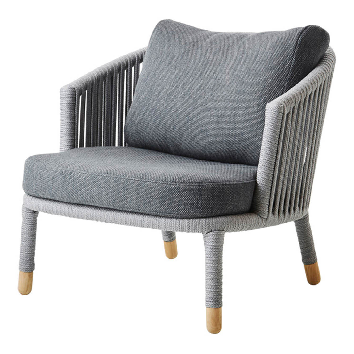 Moments Loungesessel, Farbe grey rahmen/grey kissen Moments Loungesessel, Farbe grey rahmen/grey kissen von Cane-line