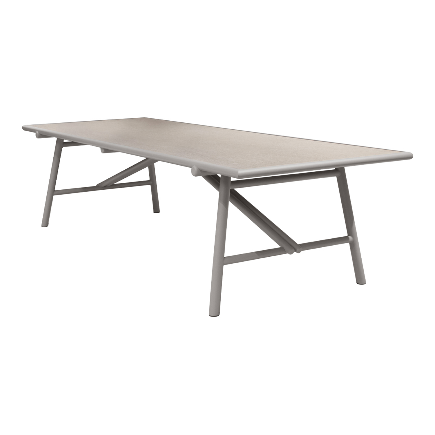 Sticks Esstisch, Gestellfarbe taupe, Tischplatte lavastein glasiert, sand Sticks Esstisch, Gestellfarbe taupe, Tischplatte lavastein glasiert, sand von Cane-line
