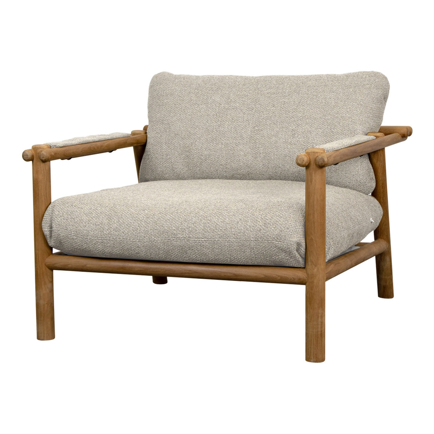 Sticks Loungesessel, Gestellfarbe teak, Kissen desert sand, cane-line rise von Cane-line