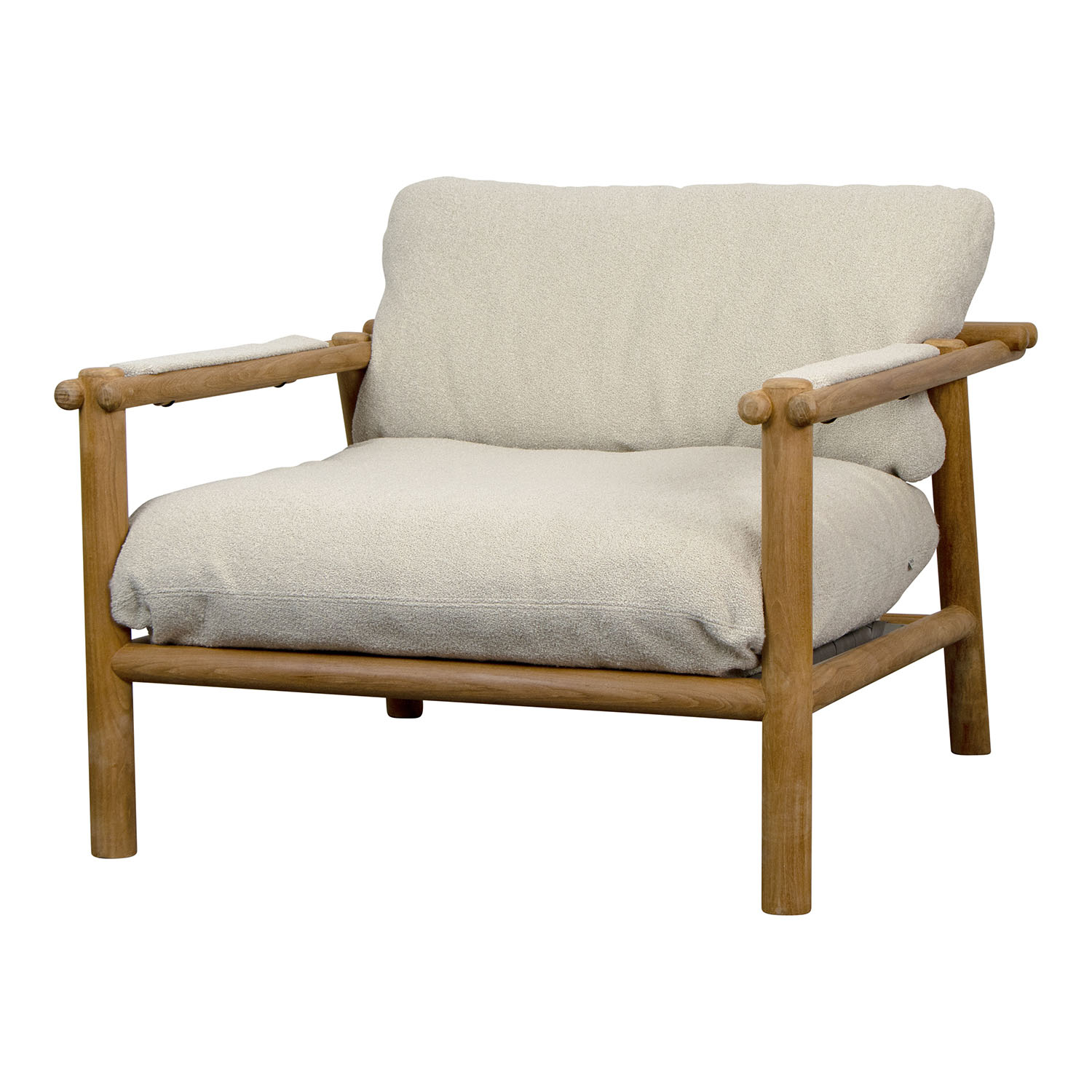 Sticks Loungesessel, Gestellfarbe teak, Kissen sand, cane-line free von Cane-line