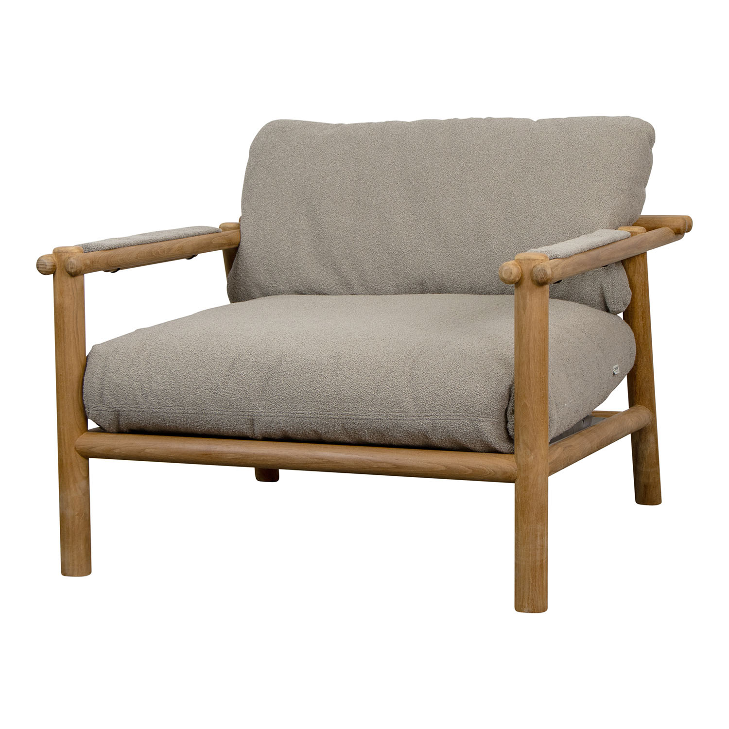 Sticks Loungesessel, Gestellfarbe teak, Kissen taupe, cane-line free von Cane-line