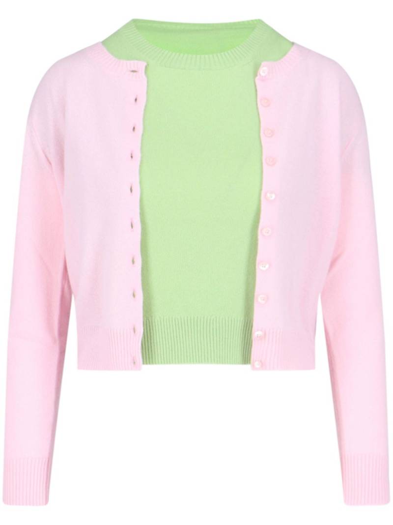 Canessa cashmere cardigan and top set - Pink von Canessa