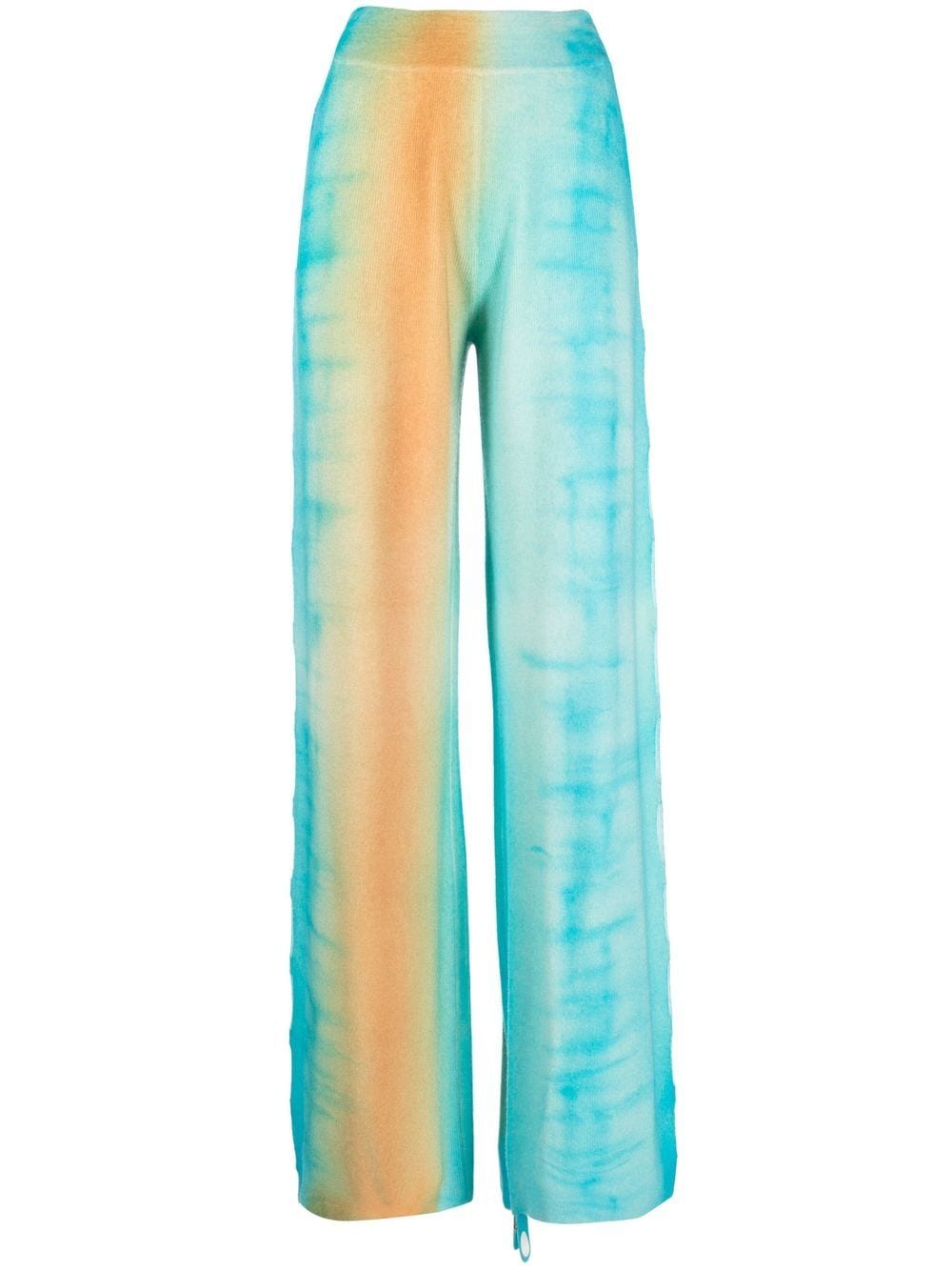 Canessa tie-dye slip-on knitted trousers - Blue von Canessa