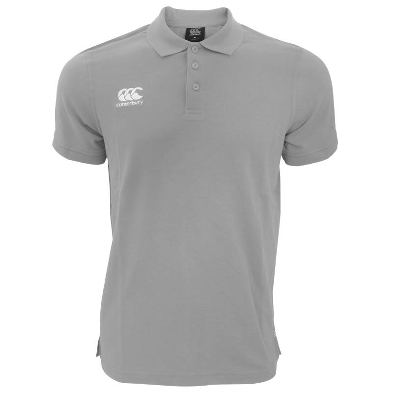 Waimak Kurzarm Pique Polo Herren Taubengrau M von Canterbury