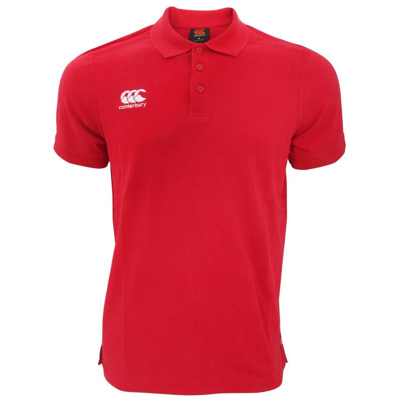 Canterbury - Waimak Kurzarm Pique Polo, für Herren, Rot Bunt, Größe M von Canterbury