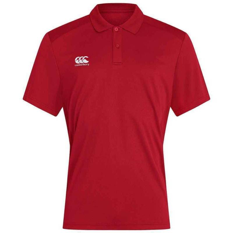 Club Dry Poloshirt Herren Rot Bunt 3XL von Canterbury