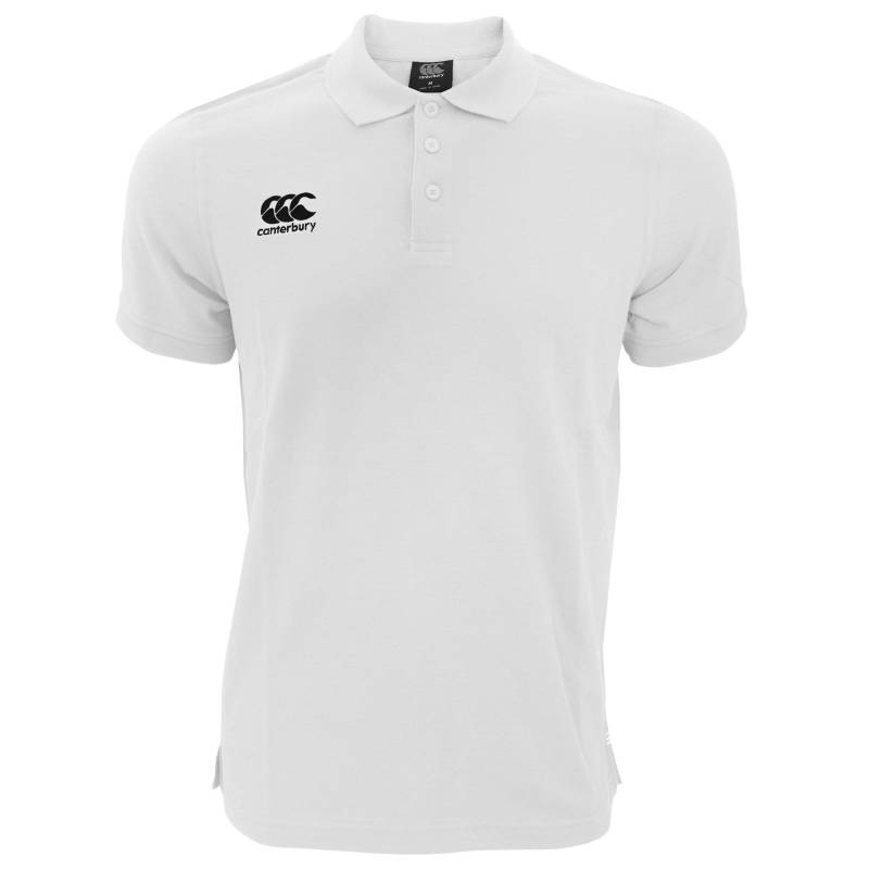 Canterbury - Waimak Kurzarm Pique Polo, für Herren, Weiss, Größe L von Canterbury