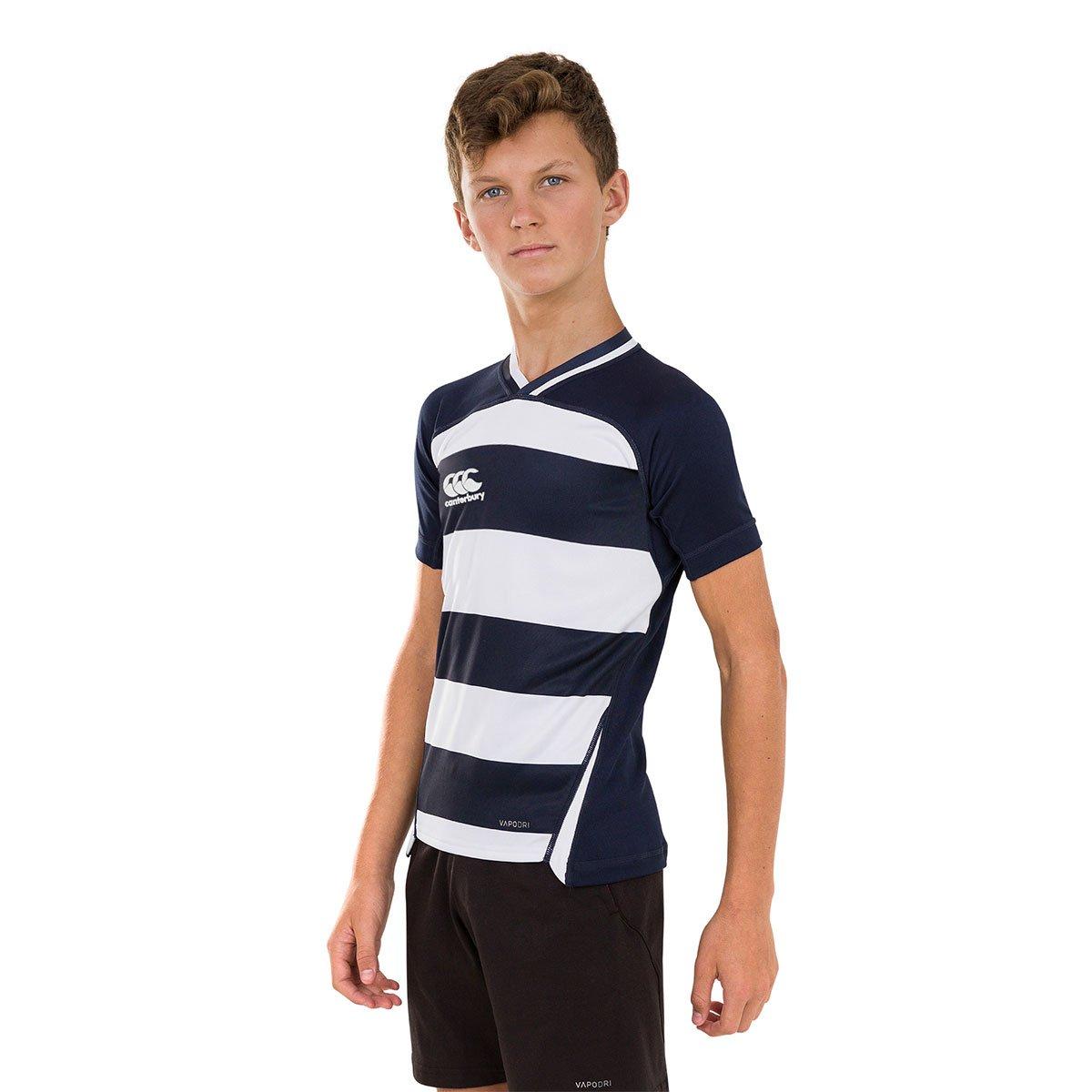 Sporttop Evader Hooped Jersey Mädchen Marine 128 von Canterbury