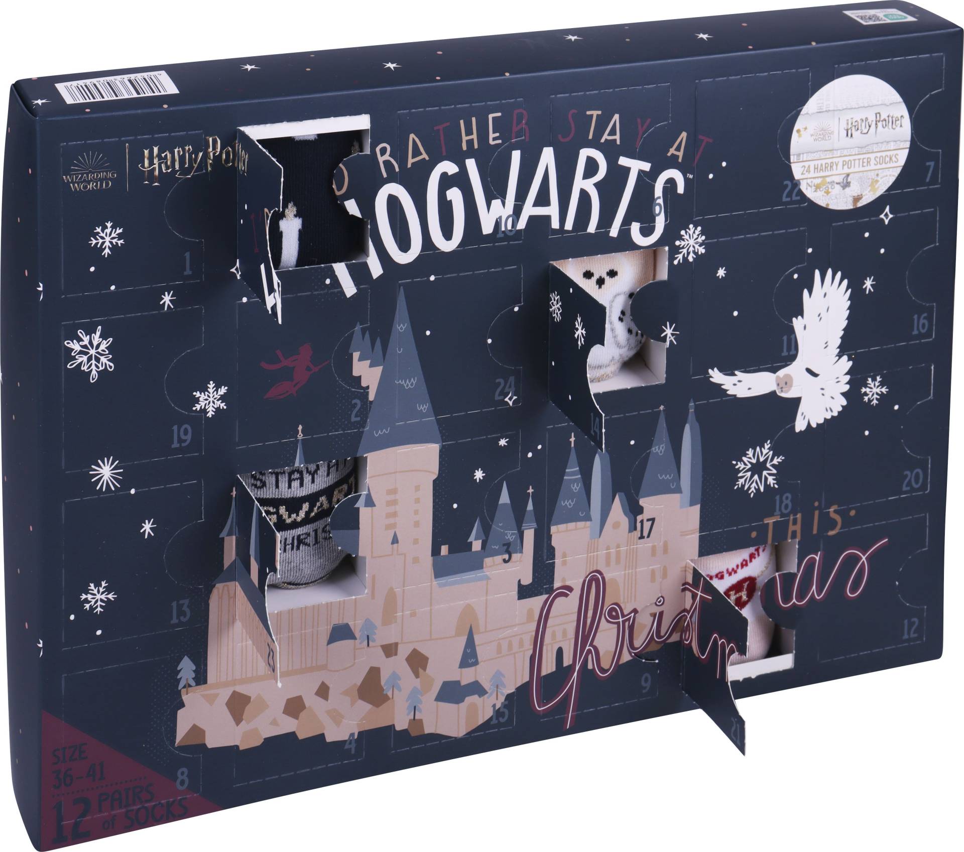 Capelli New York Adventskalender, für Erwachsene, mit 24 Türchen und 12 Paar Socken von Capelli New York