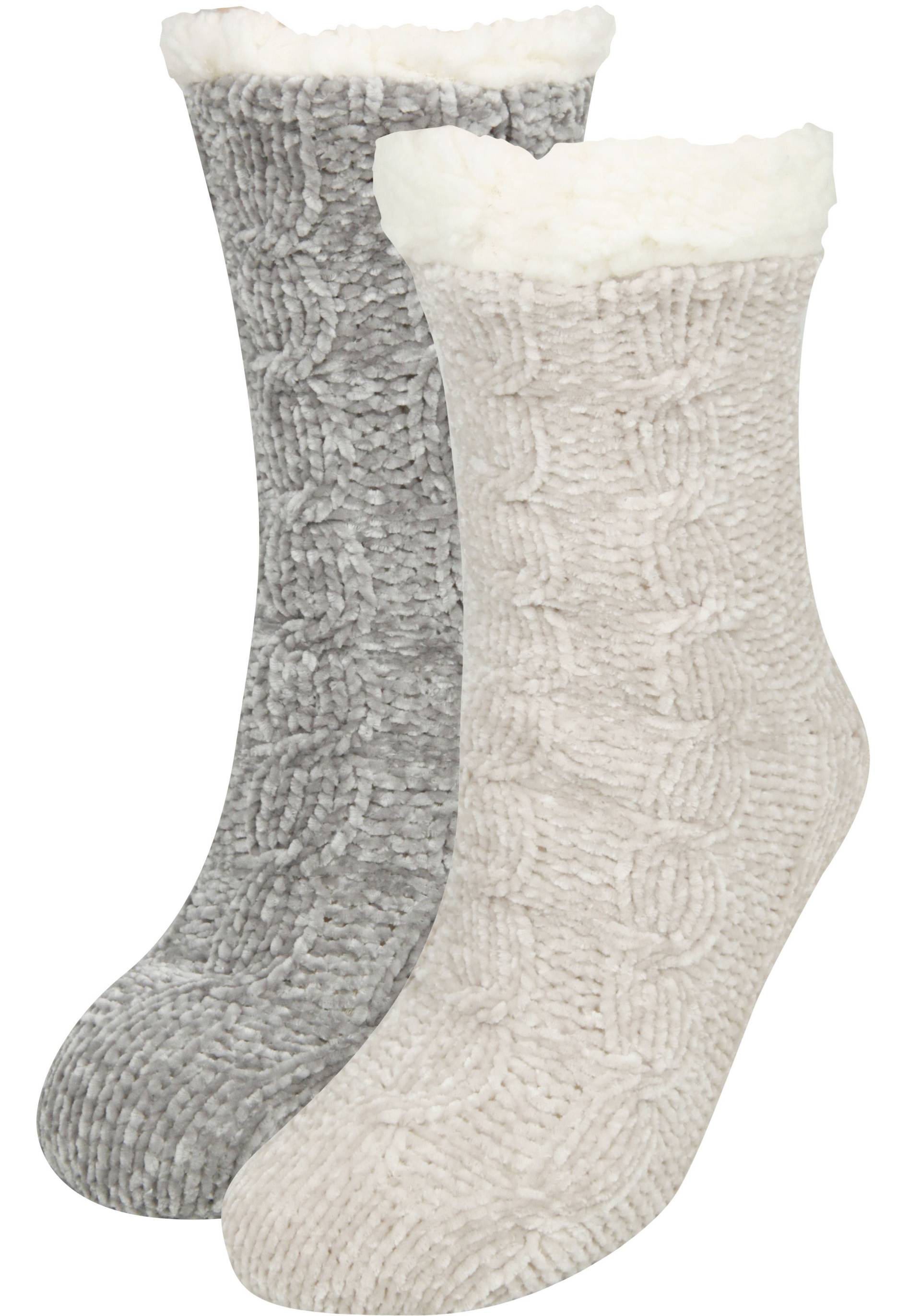 Capelli New York Kuschelsocken, (2er-Pack), mit Antirutsch-Noppen von Capelli New York