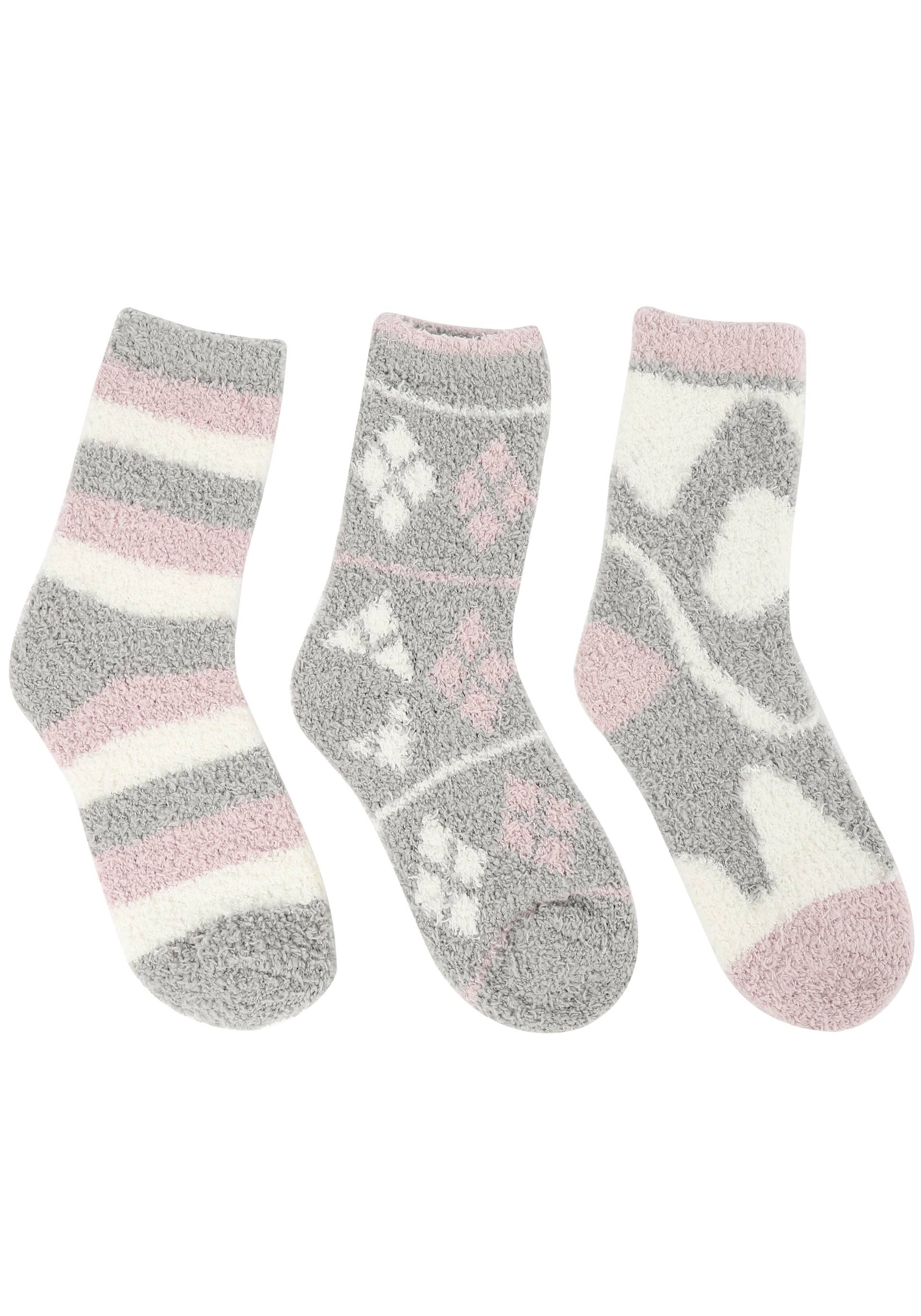 Capelli New York Kuschelsocken, (3er-Pack), mit weichem Frottee-Innenfutter von Capelli New York