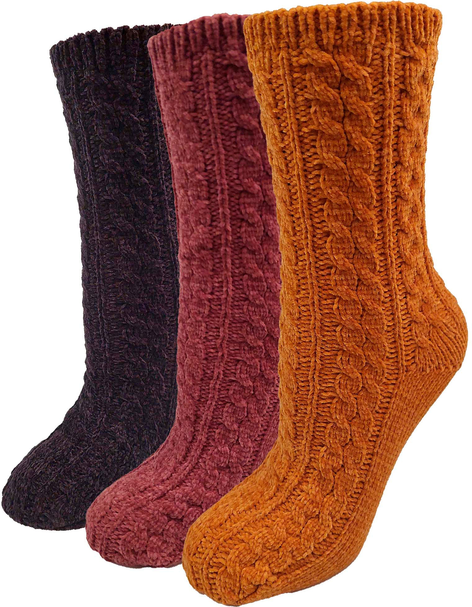 Capelli New York Kuschelsocken, (Set, 3er-Pack), mit Zopfmuster von Capelli New York