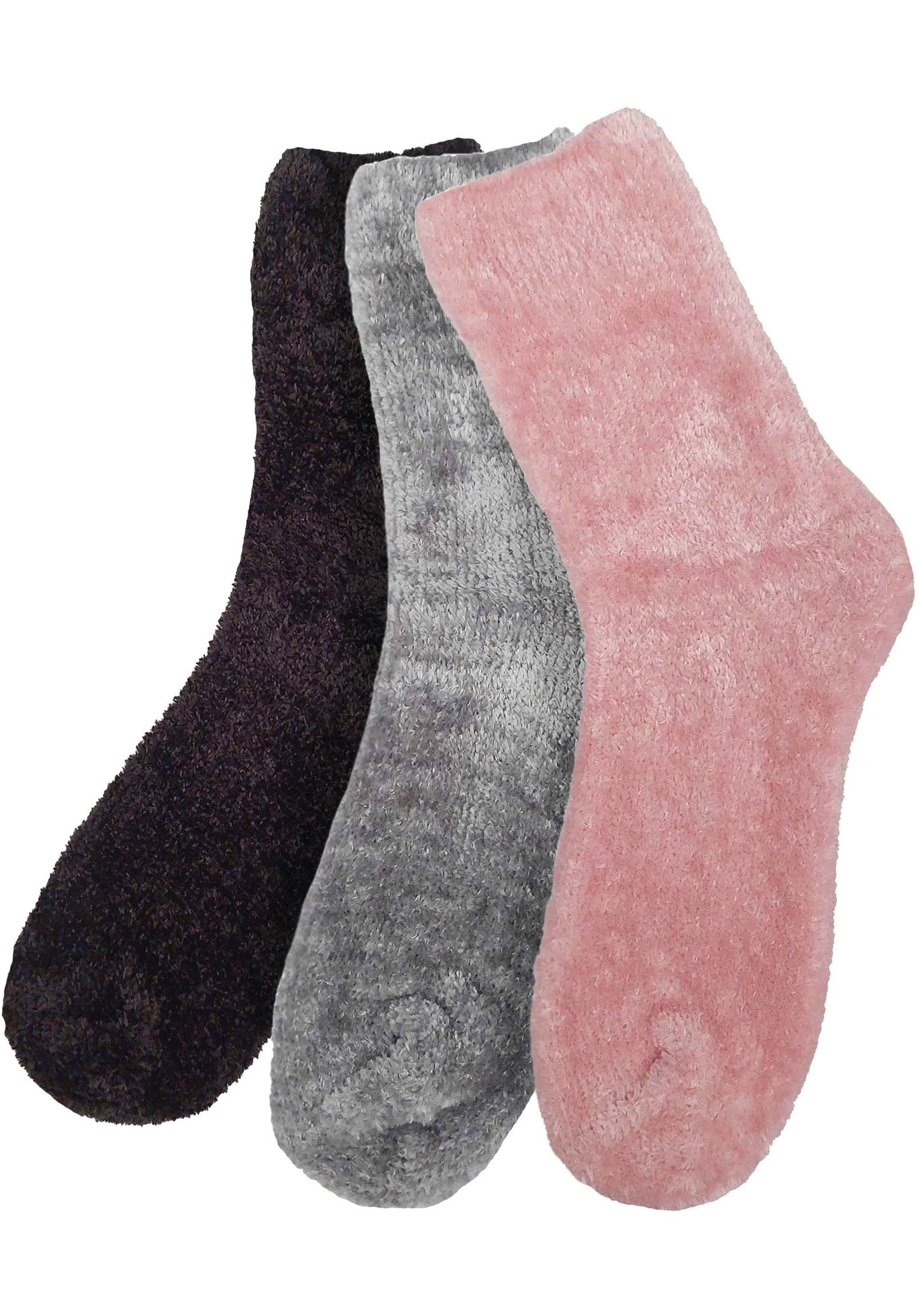 Capelli New York Kuschelsocken, (3er-Pack), mit flauschigem Material von Capelli New York