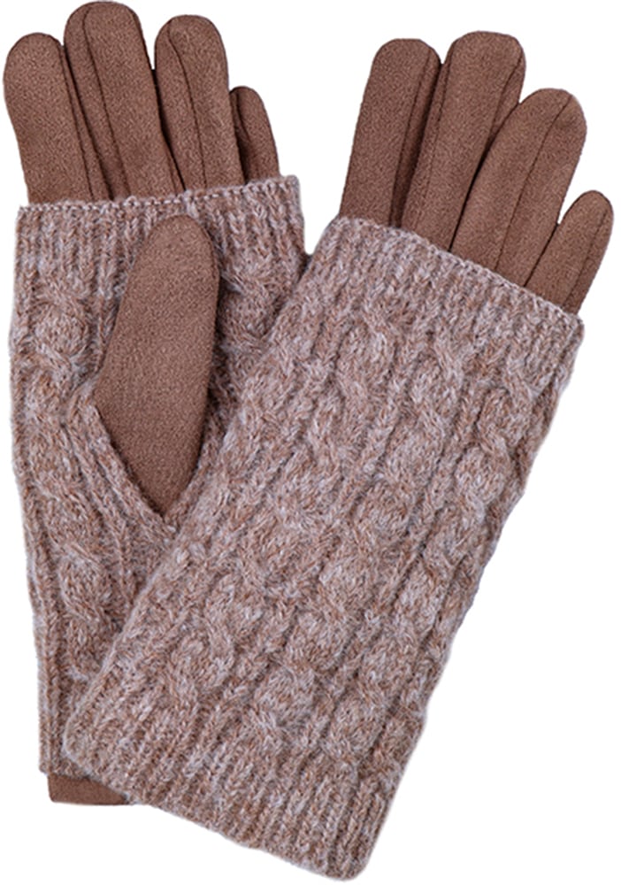 Capelli New York Strickhandschuhe, (-), mit modischem Zopfmuster von Capelli New York