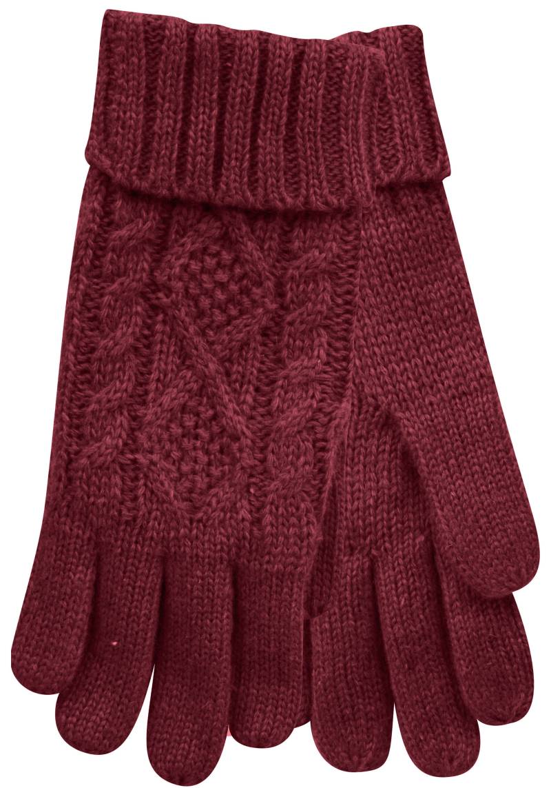 Capelli New York Strickhandschuhe, mit elegantem Zopfstrickmuster von Capelli New York