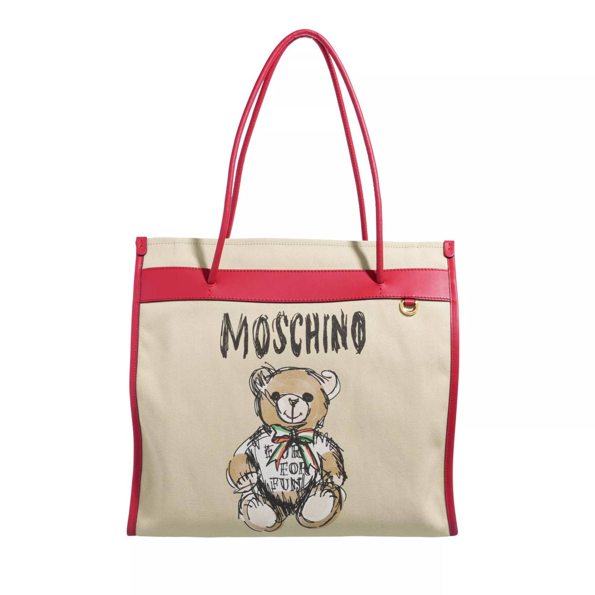 Moschino Schultertasche - Archive Teddy Bear-Tote Bag - Gr. unisize - in Beige - für Damen von Moschino