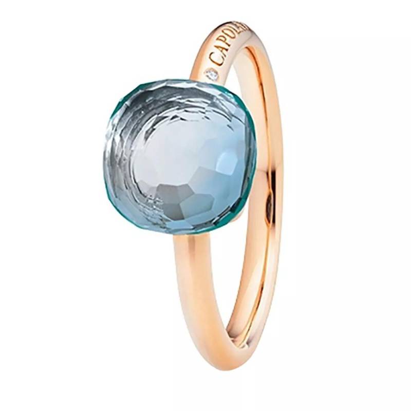 Capolavoro Armbanduhr - Happy Holi 18k rose gold, topaz sky blue cabochon - Gr. 52 - in Gold - für Damen von Capolavoro