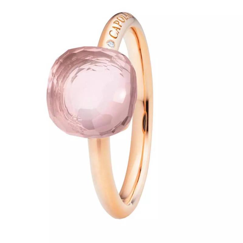 Capolavoro Armbanduhr - Ring Happy Holi Rose Quartz Cabochon - Gr. 50 - in Quarz - für Damen von Capolavoro