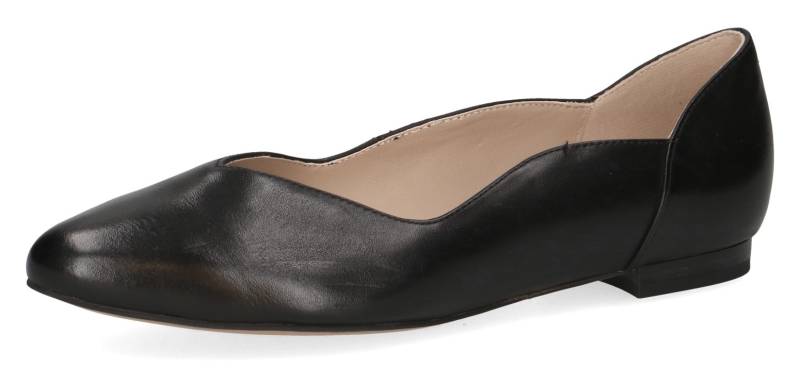 Caprice Ballerina, Kitten Heel, Pumps, Flache Schuhe mit wellenförmigem Einfass von Caprice