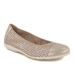 Caprice Damen Ballerina Taupe von Caprice