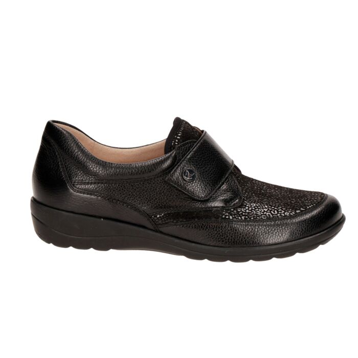 Caprice Damen Klettslipper aus weichem Nappaleder, schwarz von Caprice