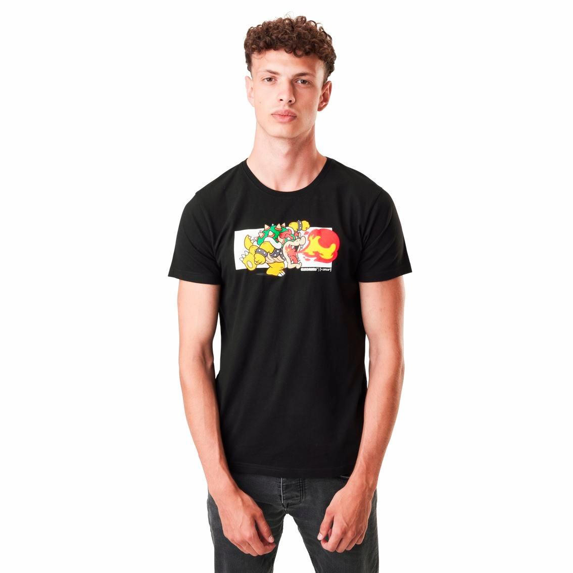 Capslab - T-shirt Super Mario Bowser M, für Herren, Schwarz, Größe M von Capslab