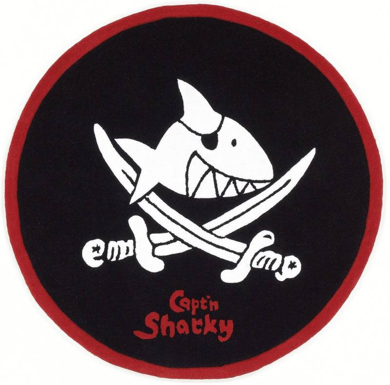 Capt`n Sharky Kinderteppich »SH-2360-01«, rund, 10 mm Höhe, handgearbeiteter Konturenschnitt, Kinderzimmer von Capt`n Sharky