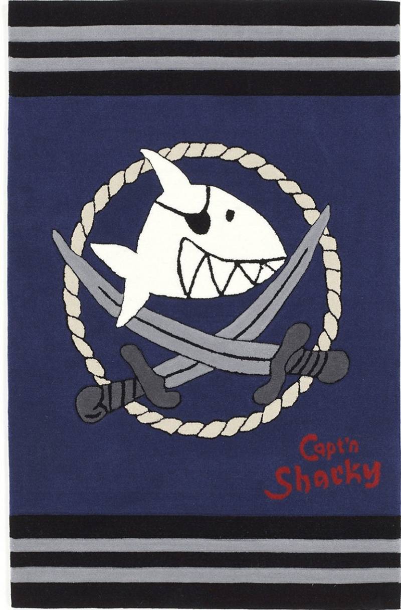 Capt`n Sharky Kinderteppich »SH-2937-01«, rechteckig, 10 mm Höhe, handgearbeiteter Konturenschnitt, Kinderzimmer von Capt`n Sharky