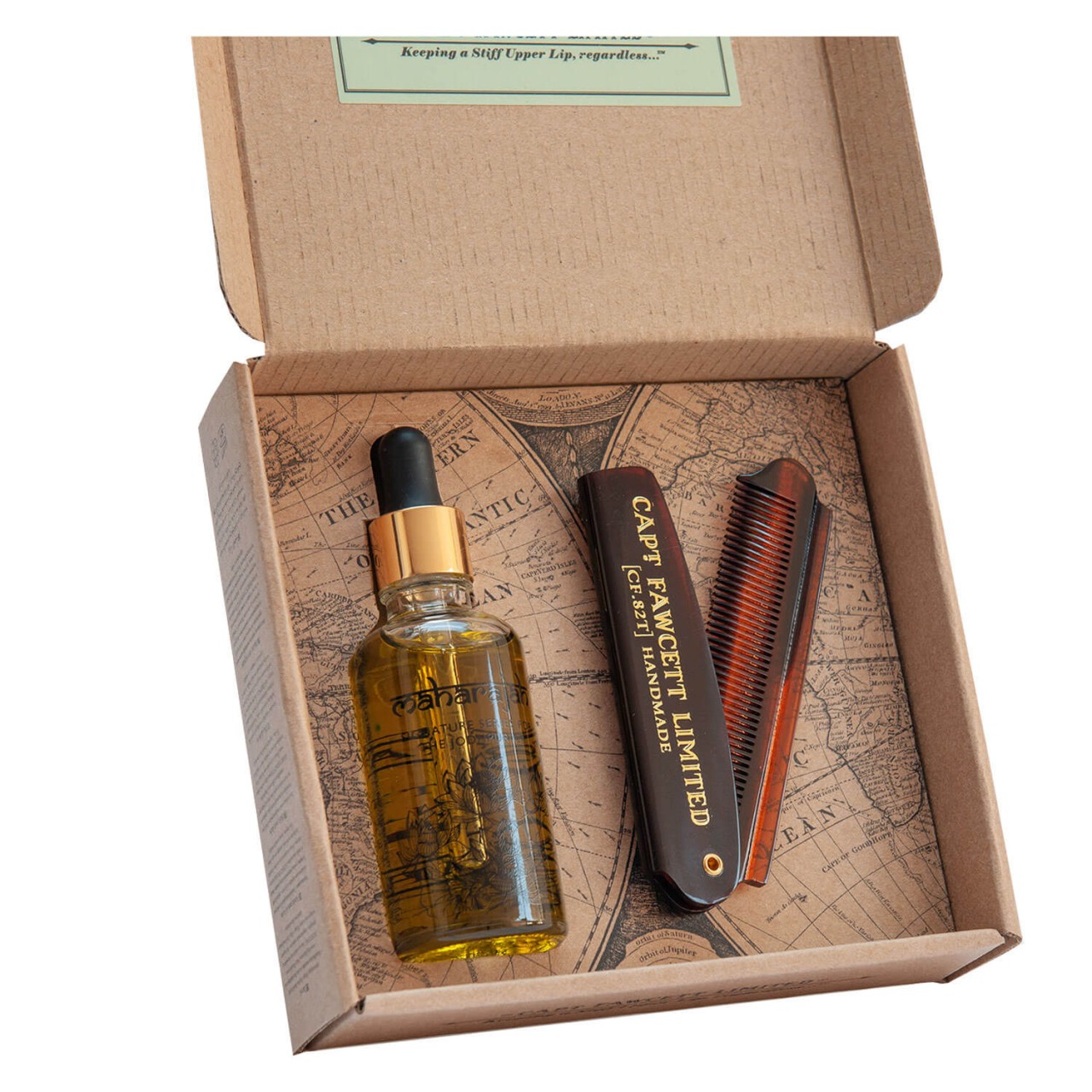 Capt. Fawcett Care - Maharajah Beard Oil & Beard Comb Set von Captain Fawcett