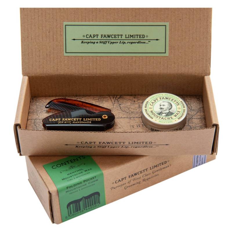 Capt. Fawcett Care - Physician's Moustache Wax & Moustache Comb Set von Captain Fawcett