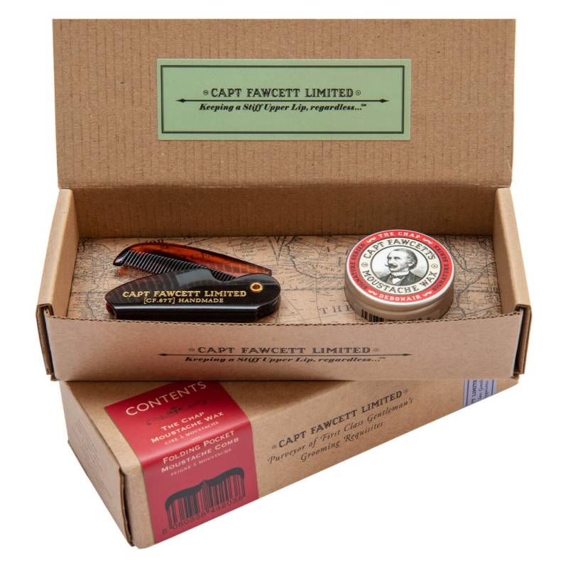 Capt. Fawcett Care - The Chap Moustache Wax & Moustache Comb Set von Captain Fawcett