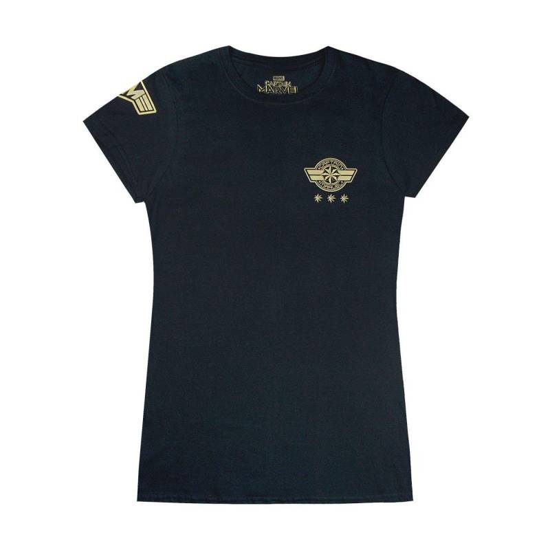 Captain Marvel - TShirt, für Damen, Schwarz, Größe S von Captain Marvel