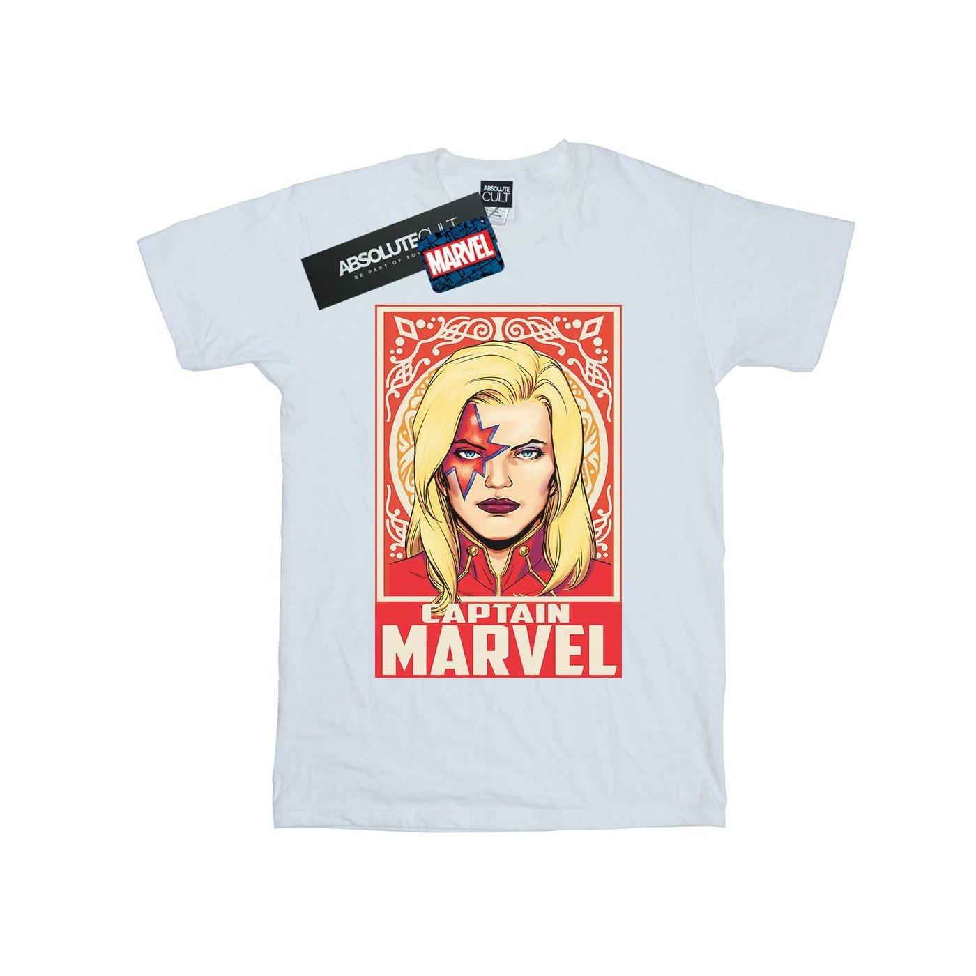 Captain Marvel - Ornament TShirt, für Damen, Weiss, Größe 3XL von Captain Marvel