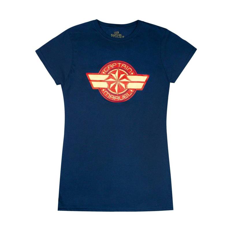 Captain Marvel - TShirt, für Damen, Marine, Größe L von Captain Marvel