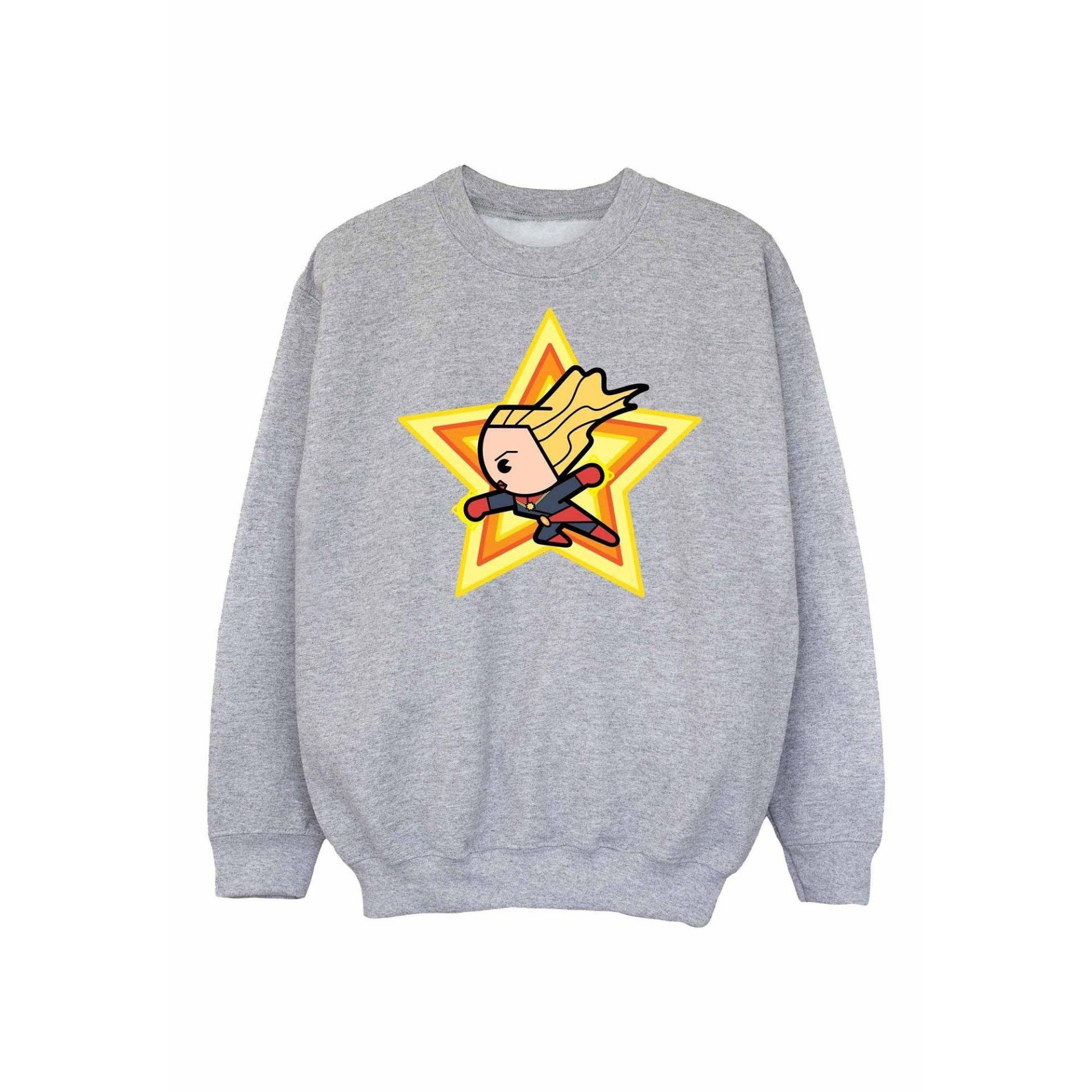 Sweatshirt Mädchen Grau 116 von Captain Marvel