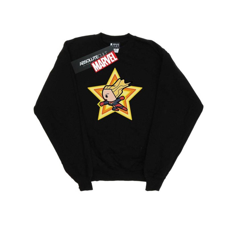 Sweatshirt Mädchen Schwarz 140/146 von Captain Marvel