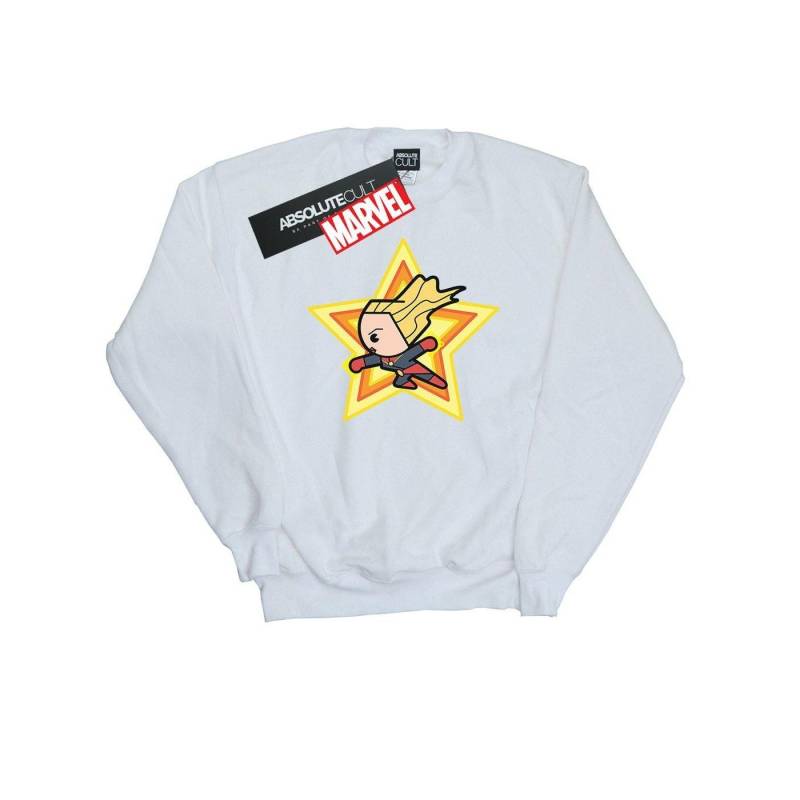 Sweatshirt Mädchen Weiss 140/146 von Captain Marvel