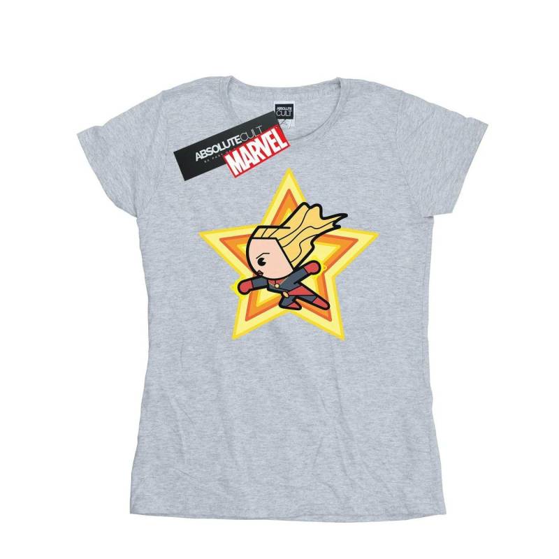 Captain Marvel - TShirt, für Damen, Grau, Größe L von Captain Marvel