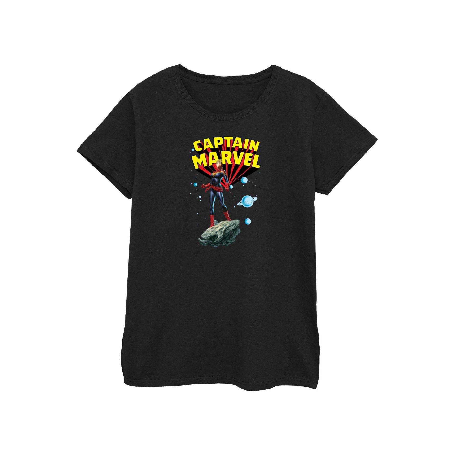 Captain Marvel - TShirt, für Damen, Schwarz, Größe L von Captain Marvel