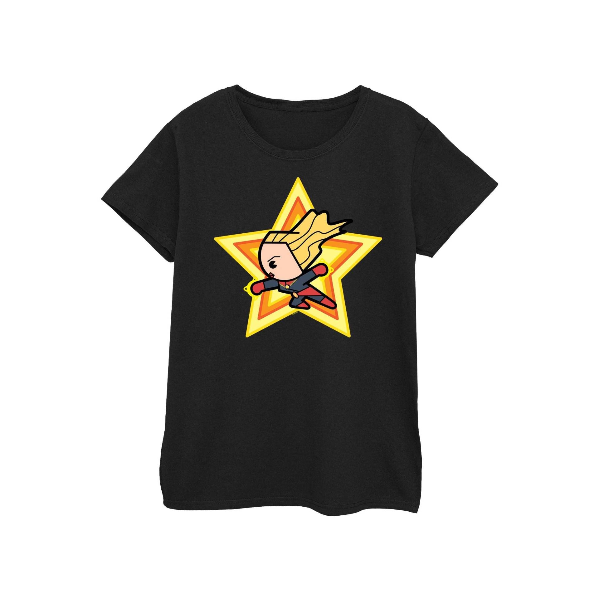 Captain Marvel - TShirt, für Damen, Schwarz, Größe L von Captain Marvel